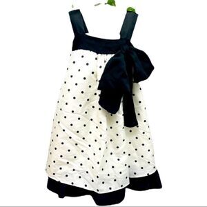 Kids Dream Black & White Polka Dress Size 6